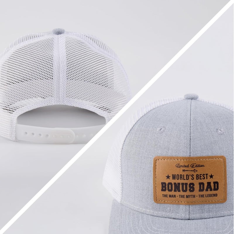 VIOZOFA Men's Hat Gifts - Men Cap Gifts for Christmas Father's Day Birthday Trucker Hat Leather Pattern Baseball Cap - Image 5